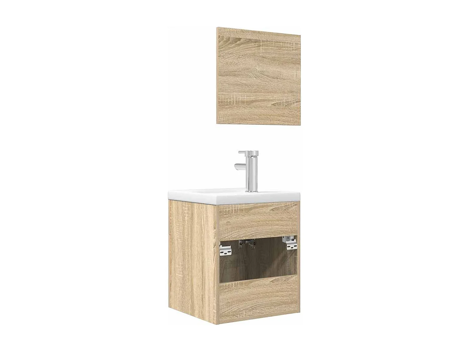Ensemble de meubles de salle de bain 3 pcs chêne sonoma