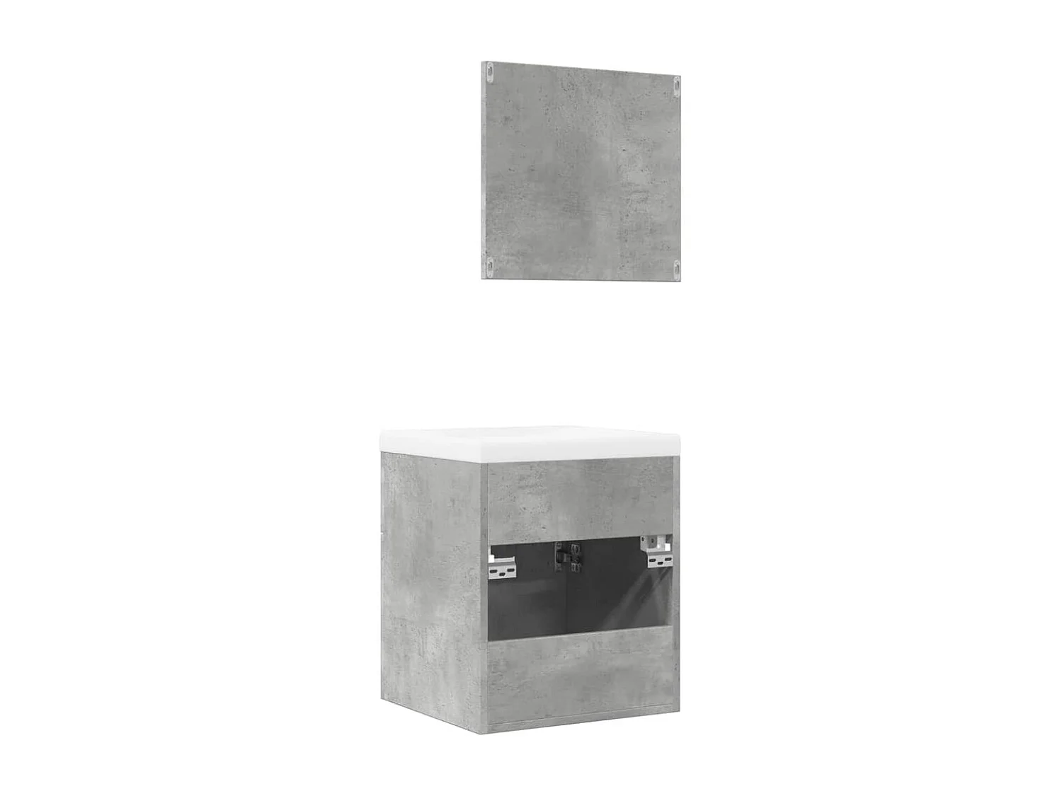Conjunto de muebles de baño de 3 piezas gris hormigón