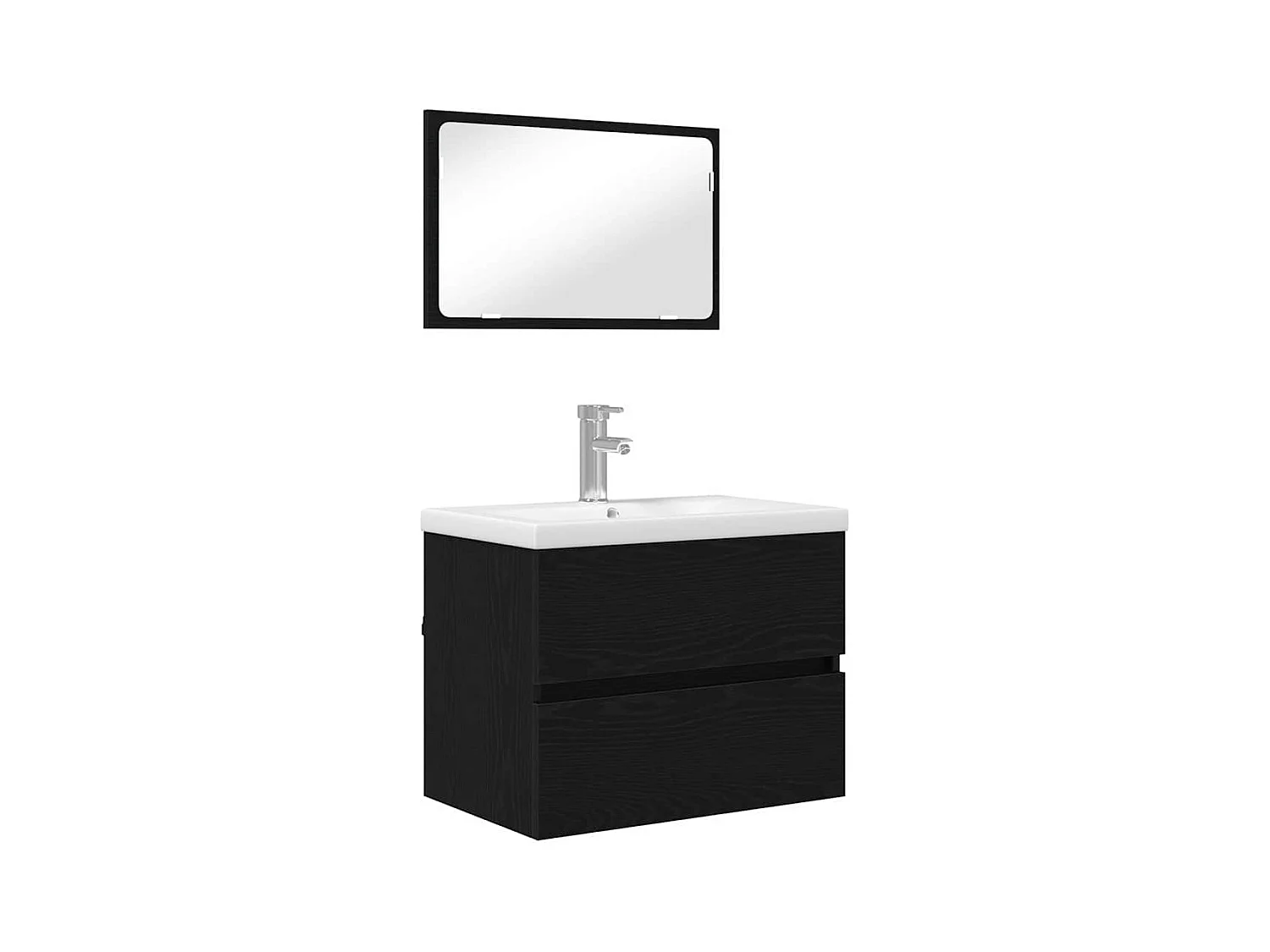 Conjunto de muebles de baño de 3 piezas, roble hecho a mano