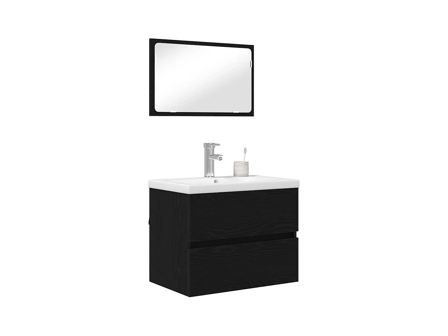 Conjunto de muebles de baño de 3 piezas, roble hecho a mano