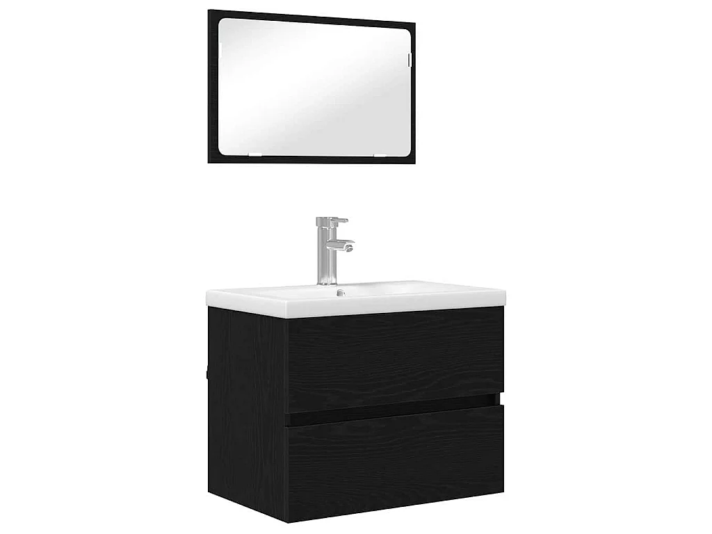 Ensemble de mobilier de salle de bain 3 pcs chêne artisanal