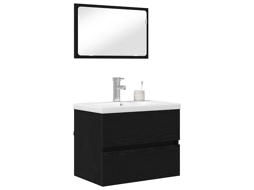 Ensemble de mobilier de salle de bain 3 pcs chêne artisanal
