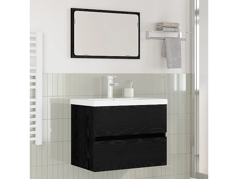 Ensemble de mobilier de salle de bain 3 pcs chêne artisanal