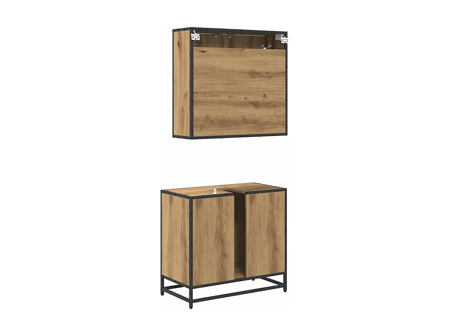 Ensemble de mobilier de salle de bain 2 pcs chêne artisanal