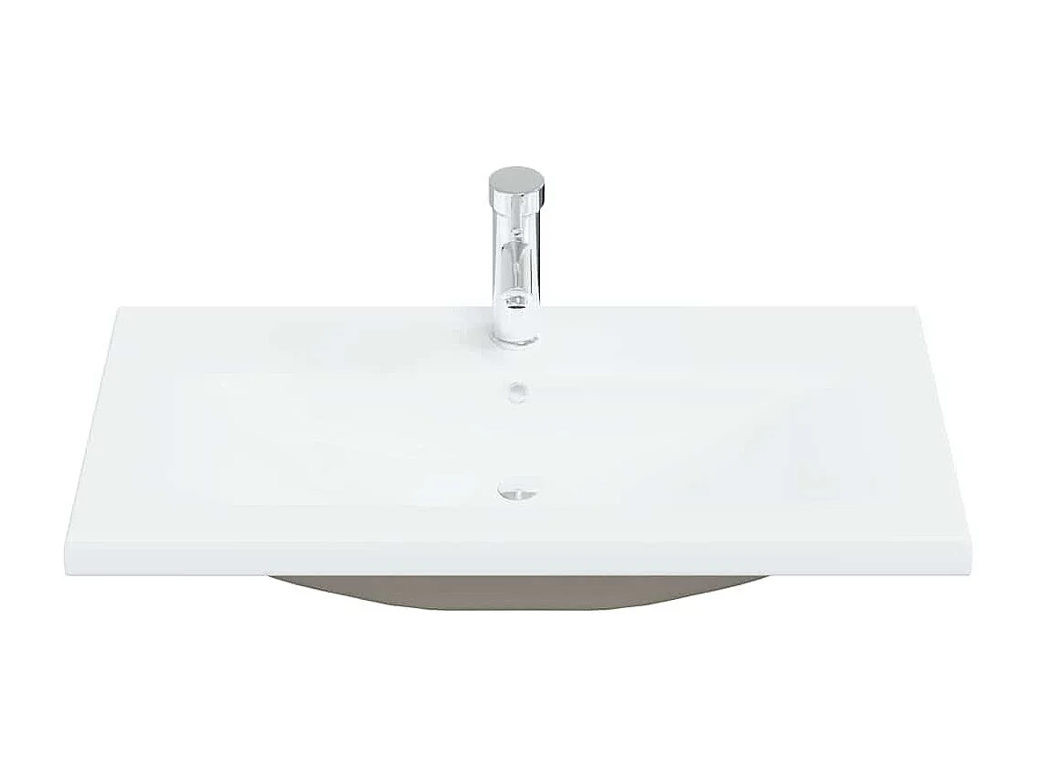 Zwarte eiken spoelbakkast 90 x 38,5 x 46 cm bewerkt hout