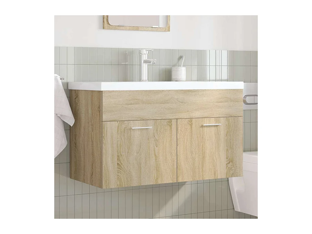 Mueble de baño con lavabo y grifo integrados
