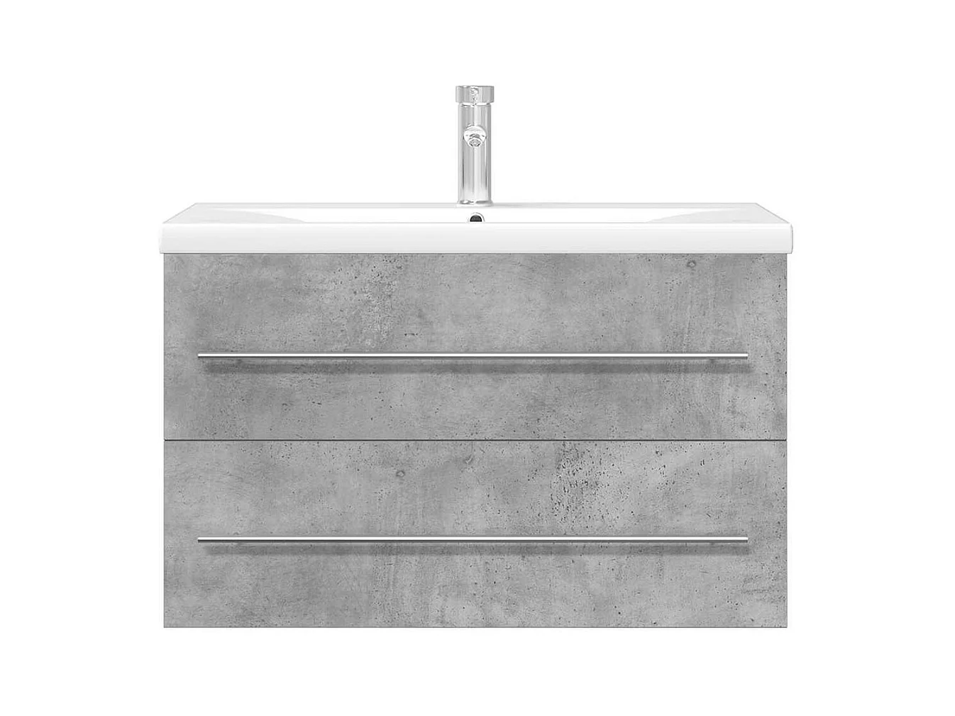 Set di mobili da bagno 2 pezzi grigio cemento