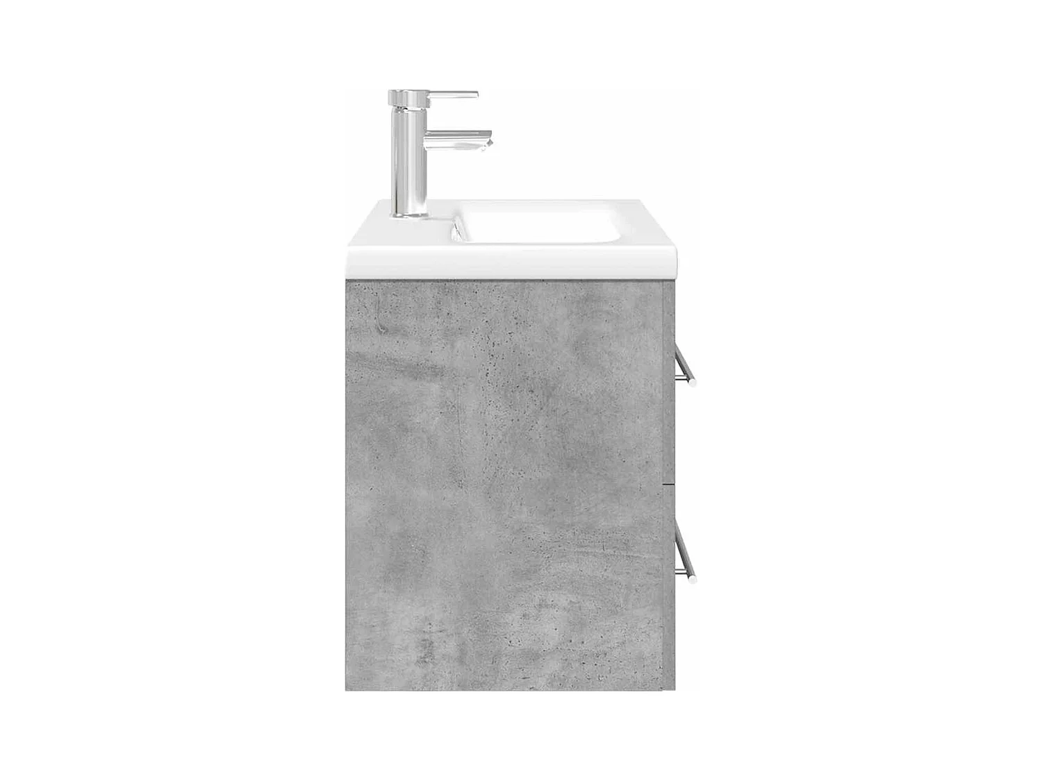 Set di mobili da bagno 2 pezzi grigio cemento