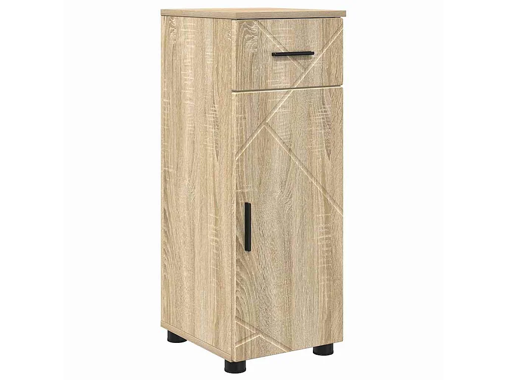 Ensemble de mobilier de salle de bain 4 pcs Chêne sonoma