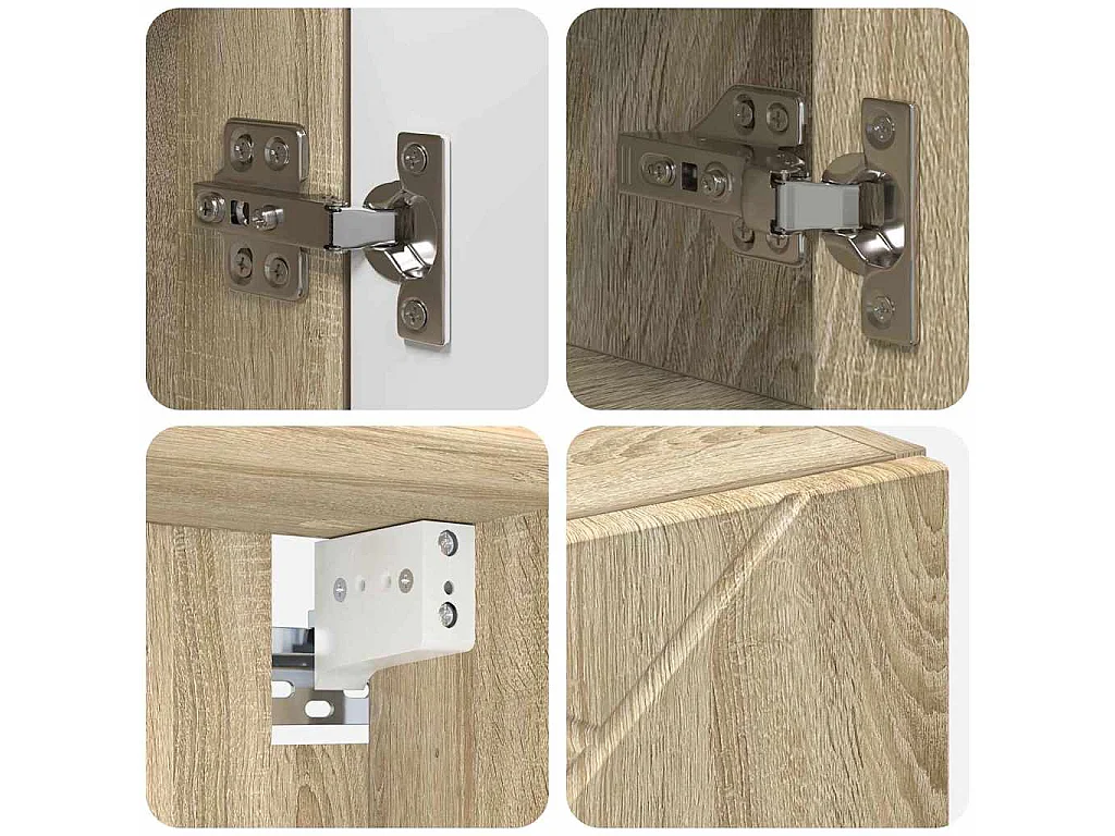 Ensemble de mobilier de salle de bain 4 pcs Chêne sonoma