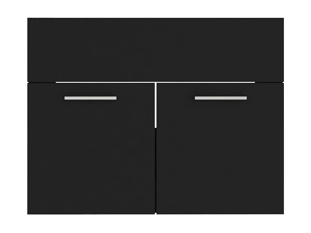 Conjunto de muebles de baño de aglomerado negro