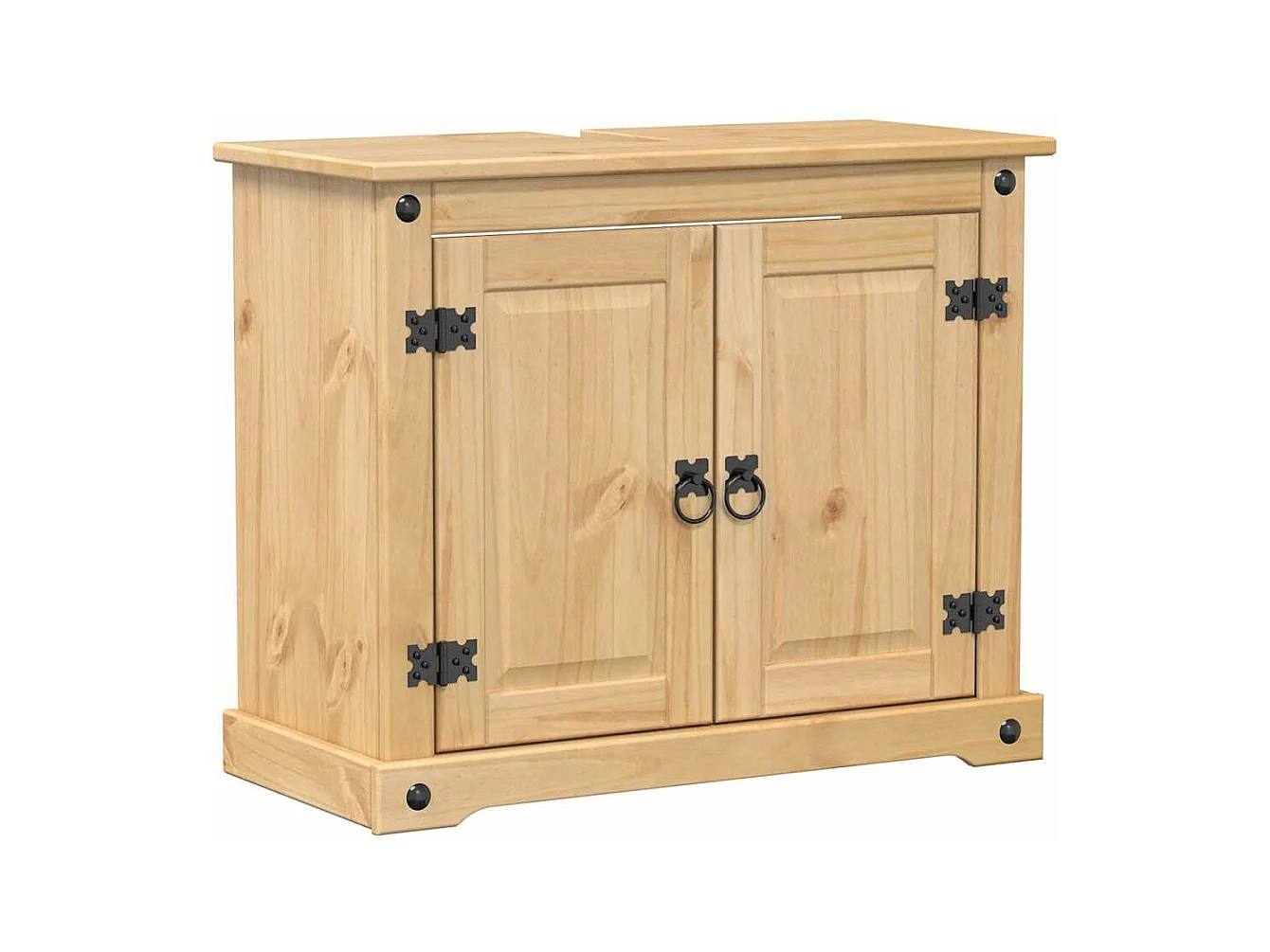 Conjunto de muebles de baño Corona de 2 piezas, madera maciza de pino