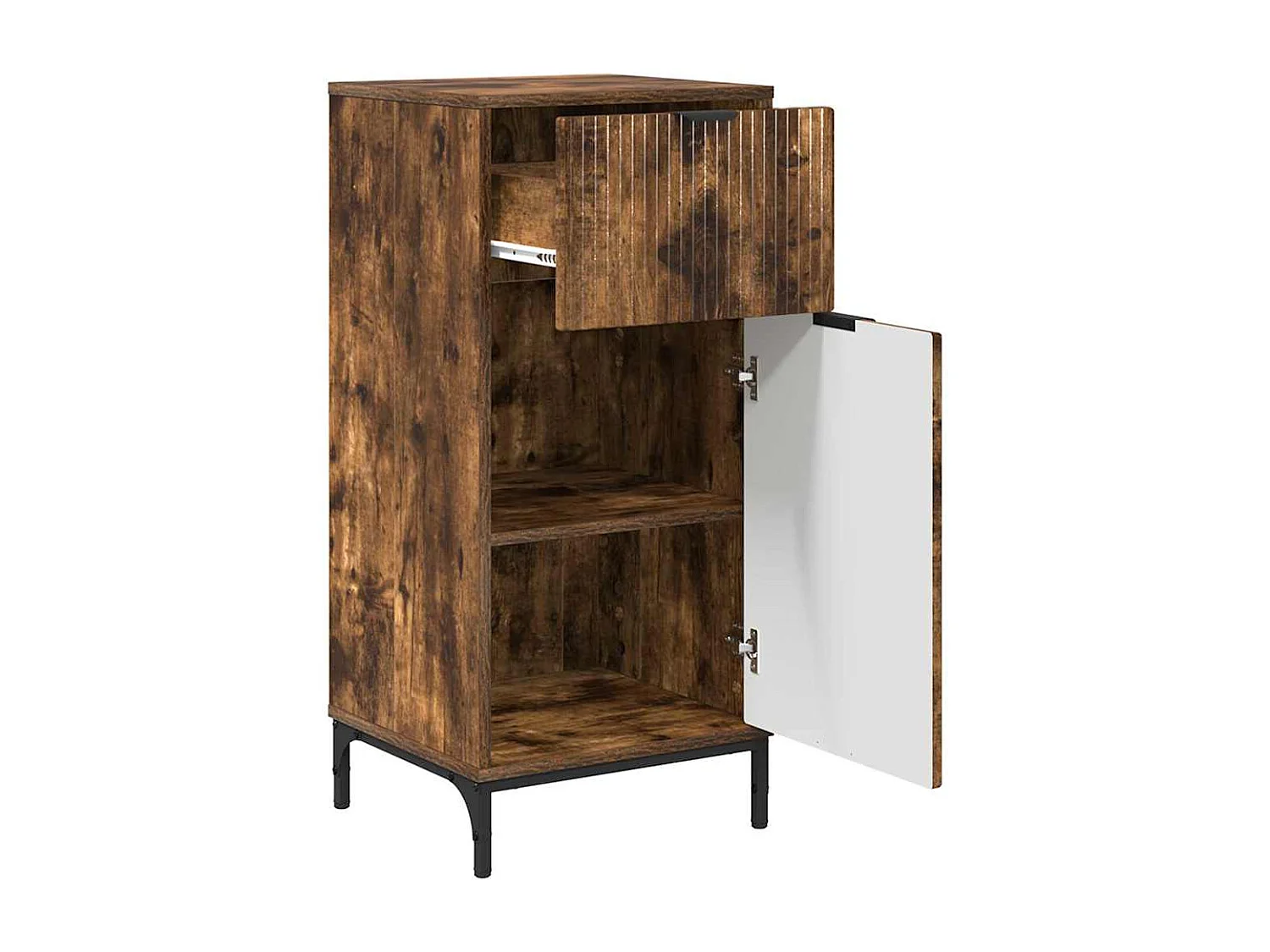 Set di mobili da bagno Plaid 3 pezzi Rovere Fumé