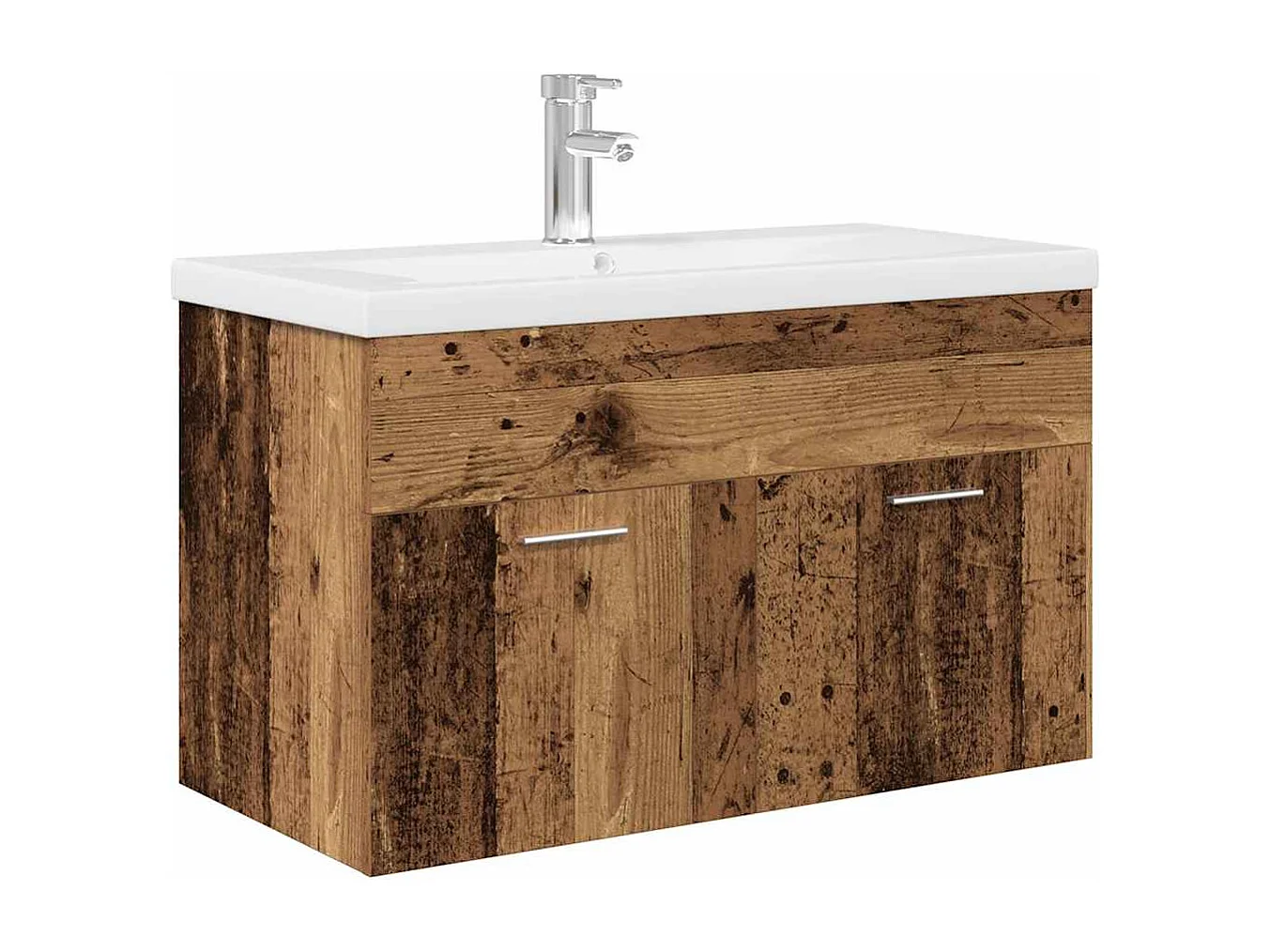 Meubels met geïntegreerde spoelbak, oud hout, bewerkt hout