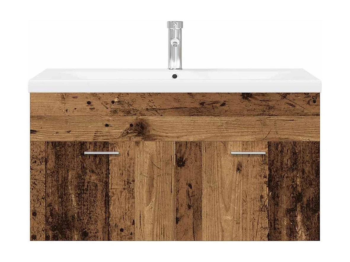 Meubels met geïntegreerde spoelbak, oud hout, bewerkt hout