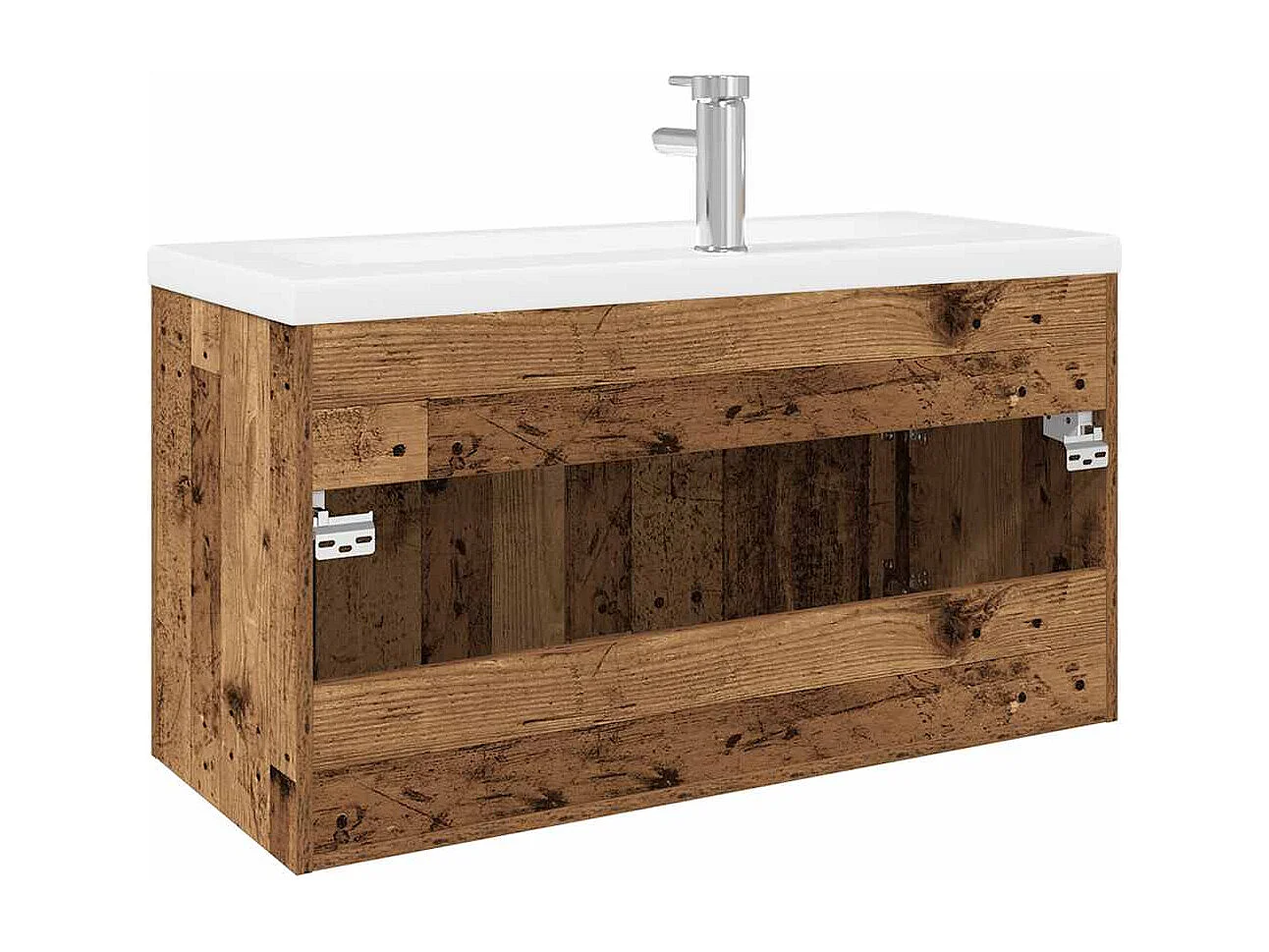 Meubels met geïntegreerde spoelbak, oud hout, bewerkt hout