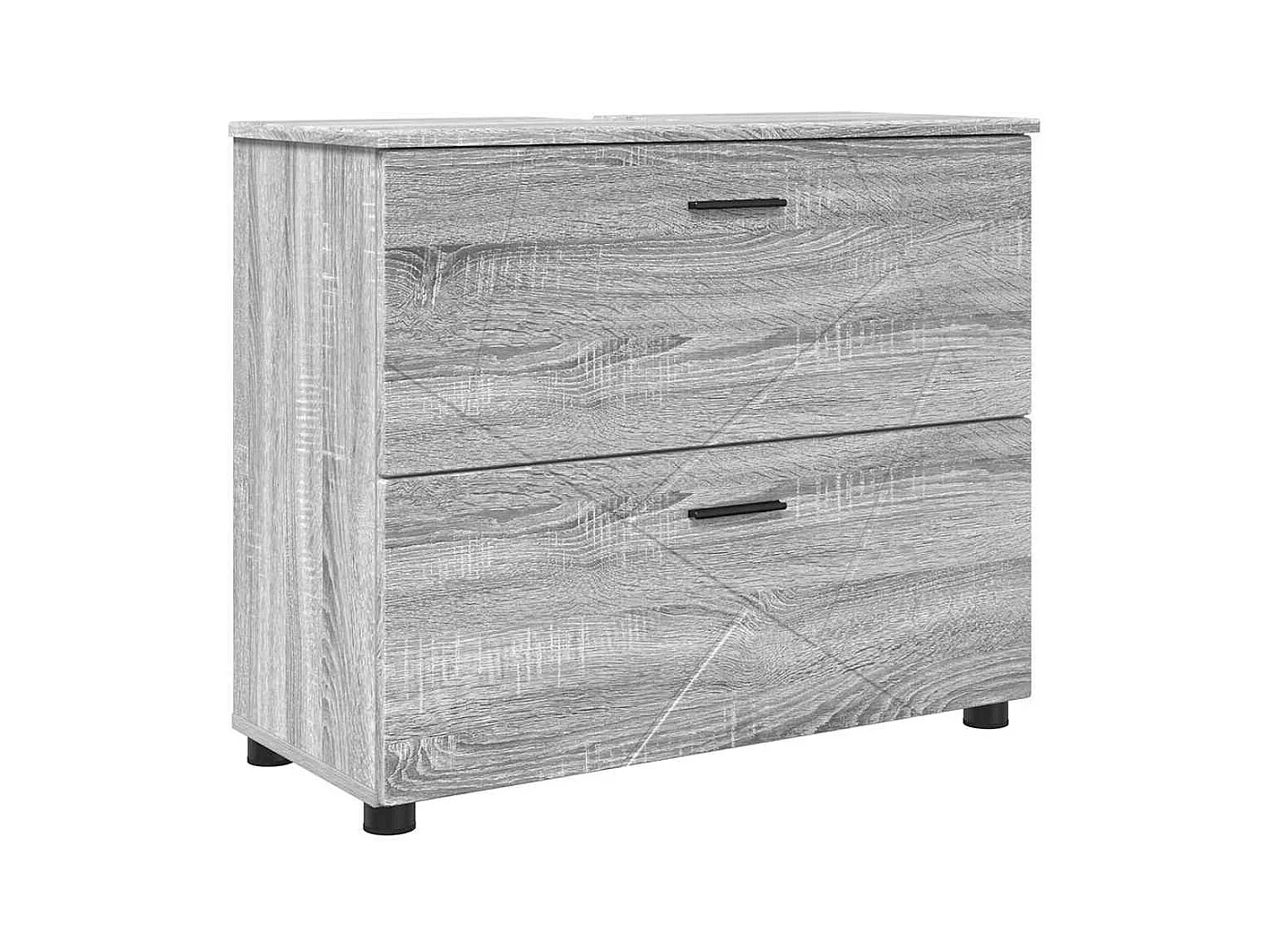 Ensemble de mobilier de salle de bain 5 pcs Sonoma gris