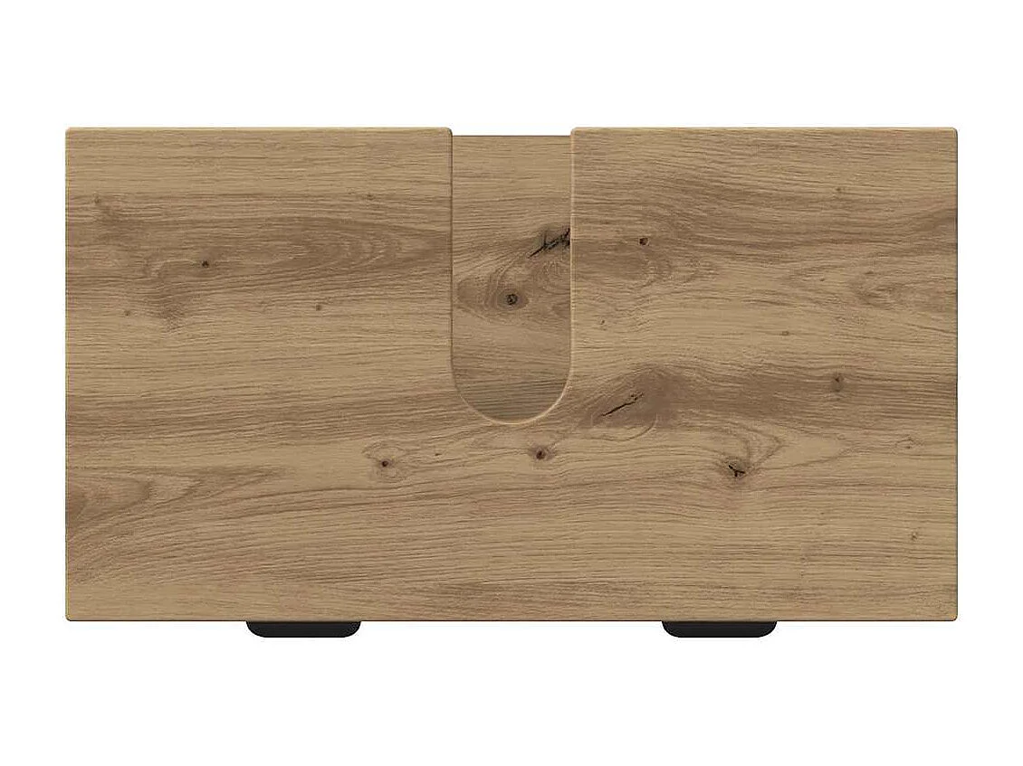 Set di mobili da bagno 2 pezzi, rovere lavorato a mano