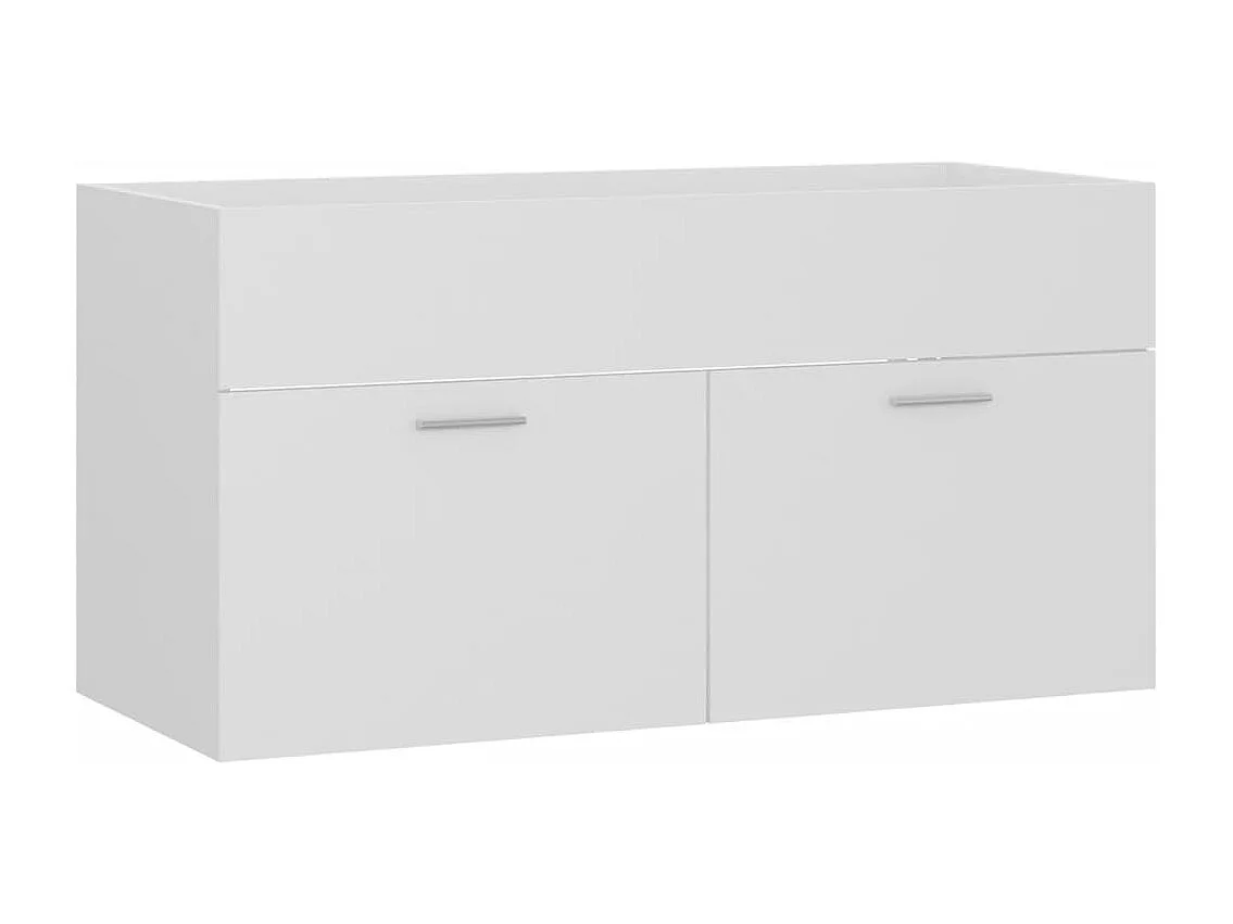 Ensemble de meubles de salle de bain Blanc Bois d'ingénierie