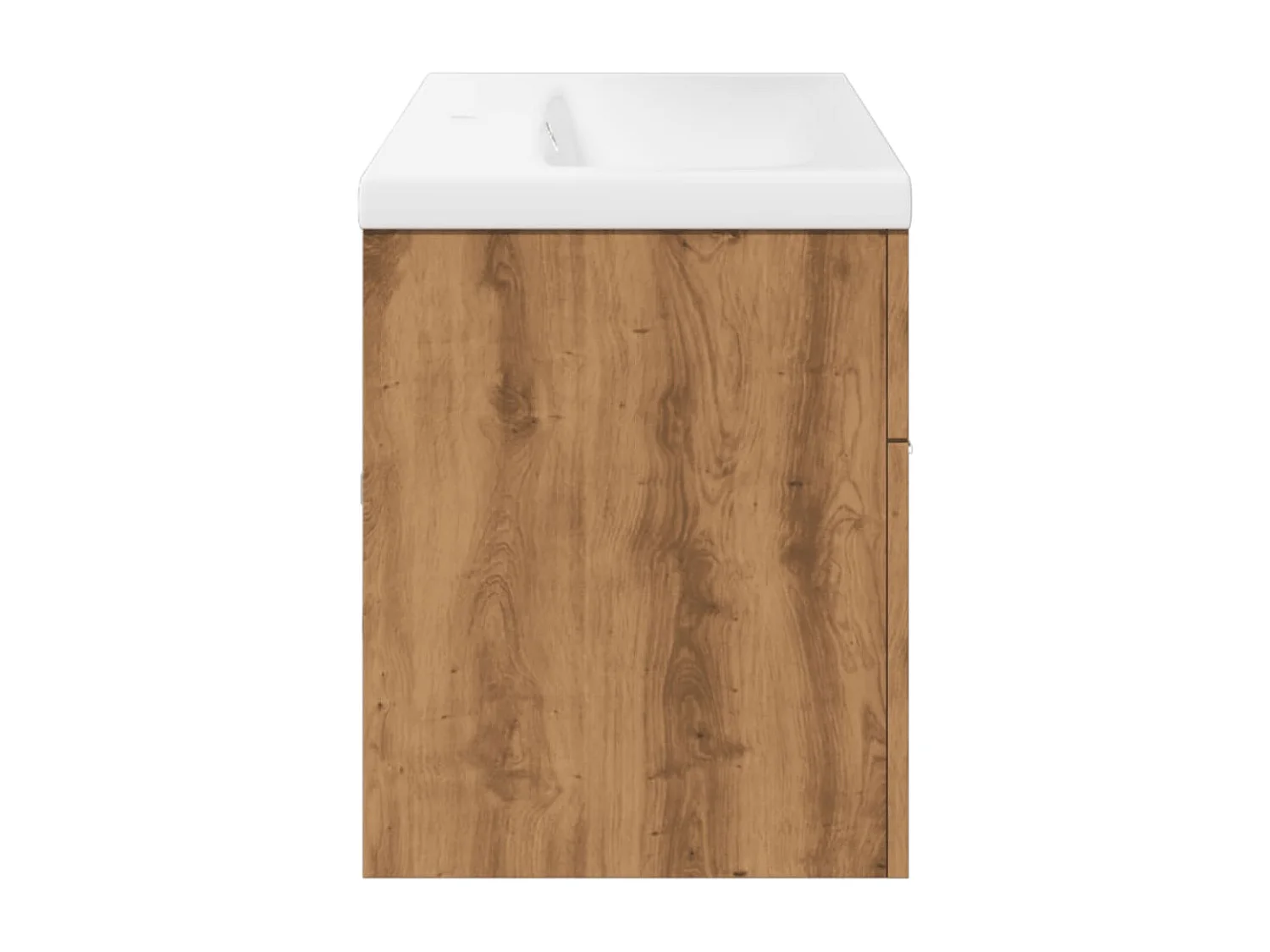 Mueble de baño con lavabo integrado, roble hecho a mano