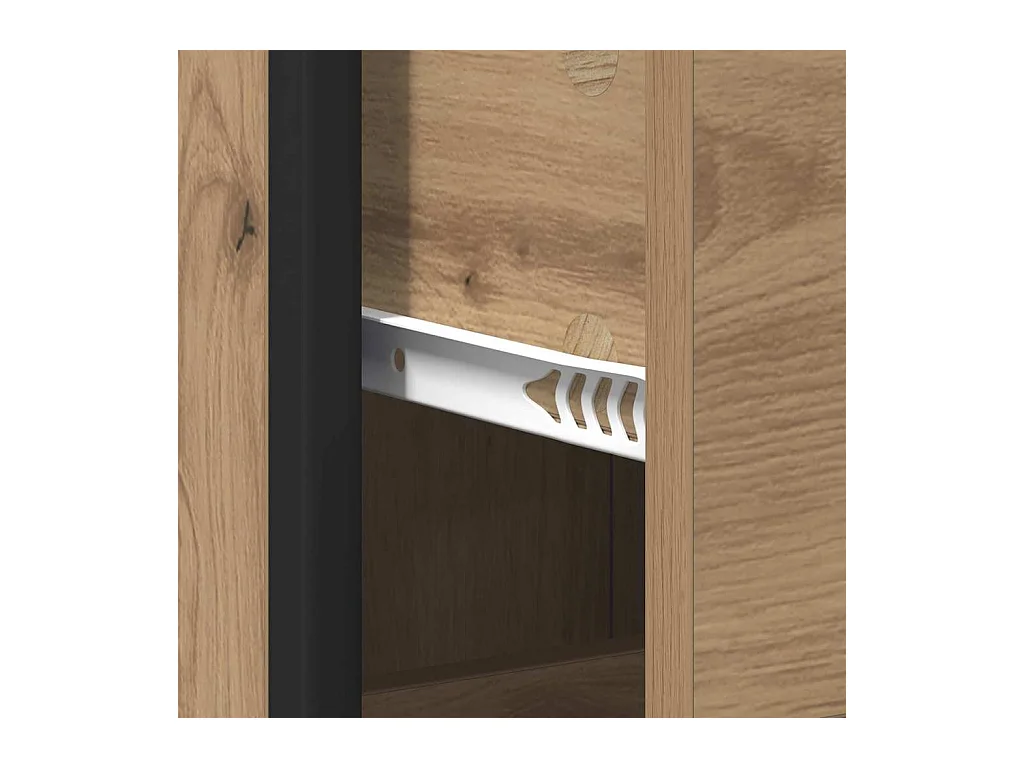 Handgemaakte eikenhouten badkamerkast 35 x 37,5 x 166 cm