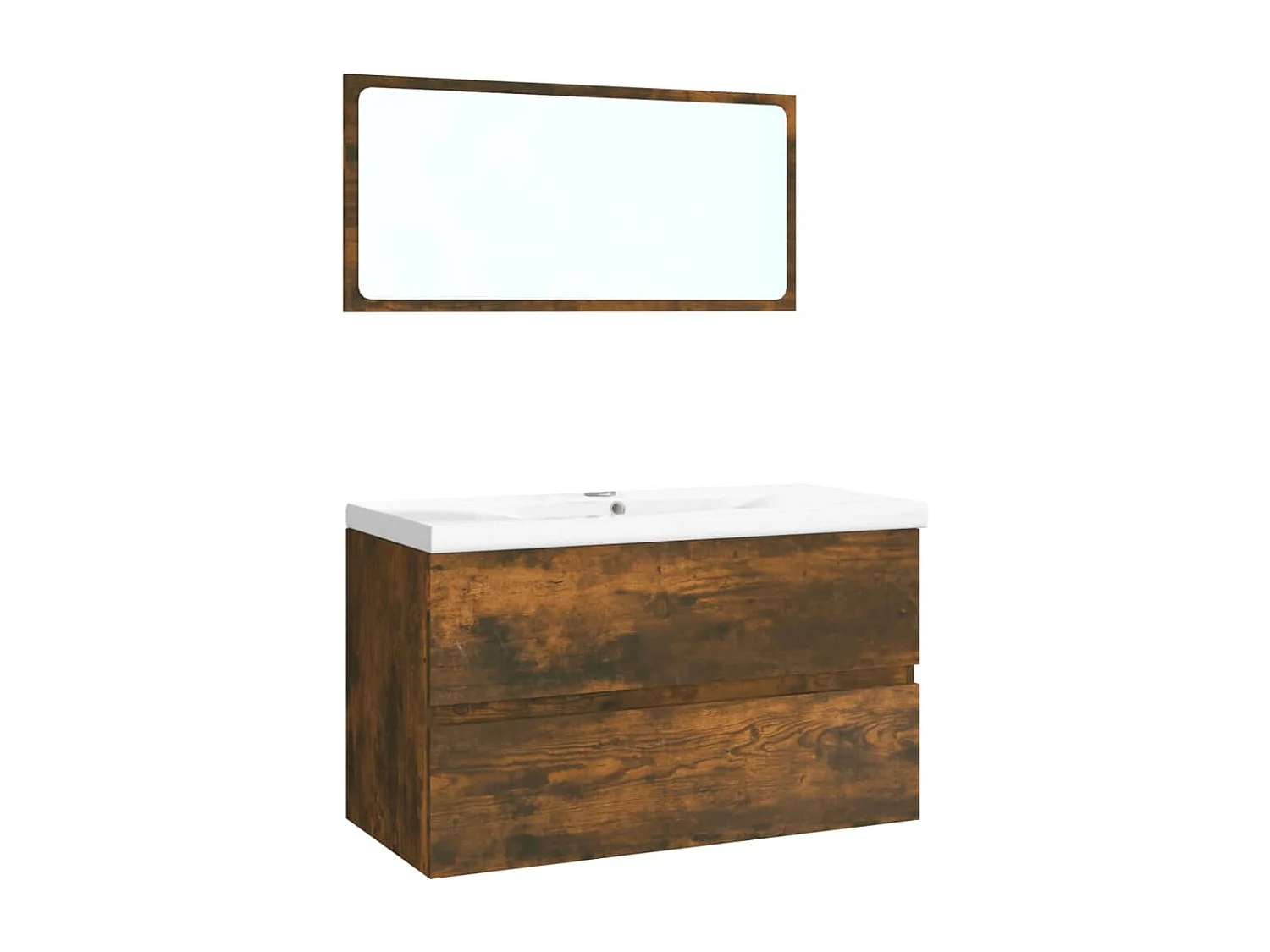 Muebles de baño de madera de ingeniería de roble ahumado