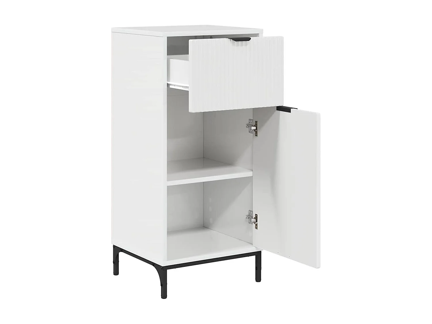 Conjunto de muebles de baño de 3 piezas en blanco brillante