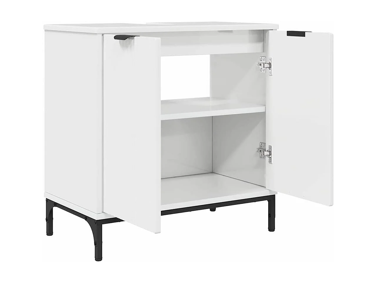 Conjunto de muebles de baño de 3 piezas en blanco brillante