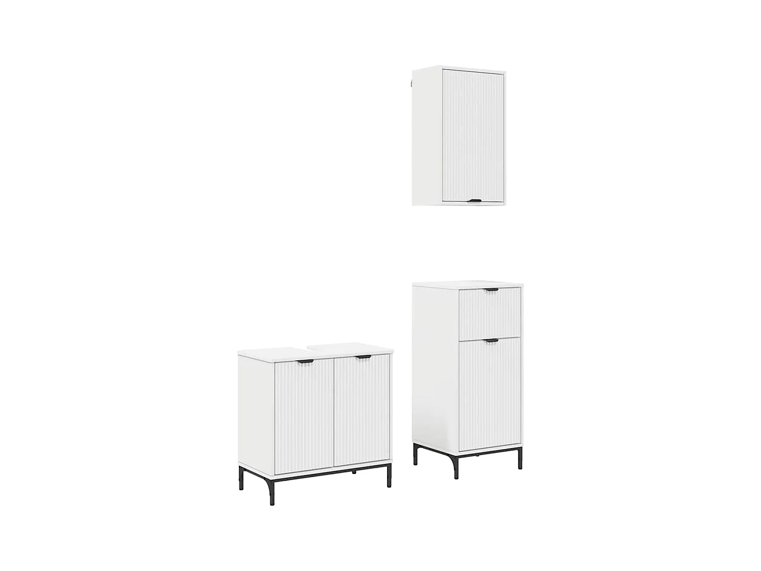 Conjunto de muebles de baño con cajón 3 piezas Blanco