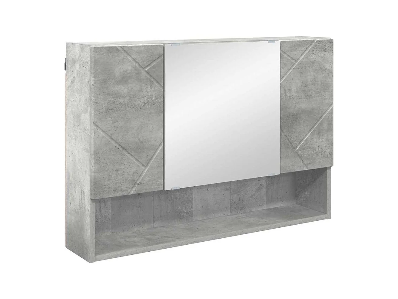 Ensemble de mobilier de salle de bain 5 pcs Gris béton