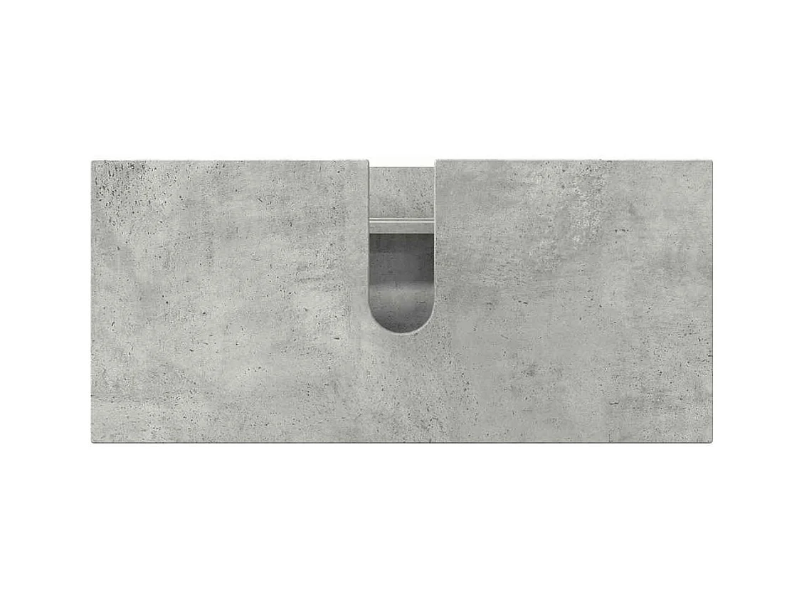 Ensemble de mobilier de salle de bain 5 pcs Gris béton