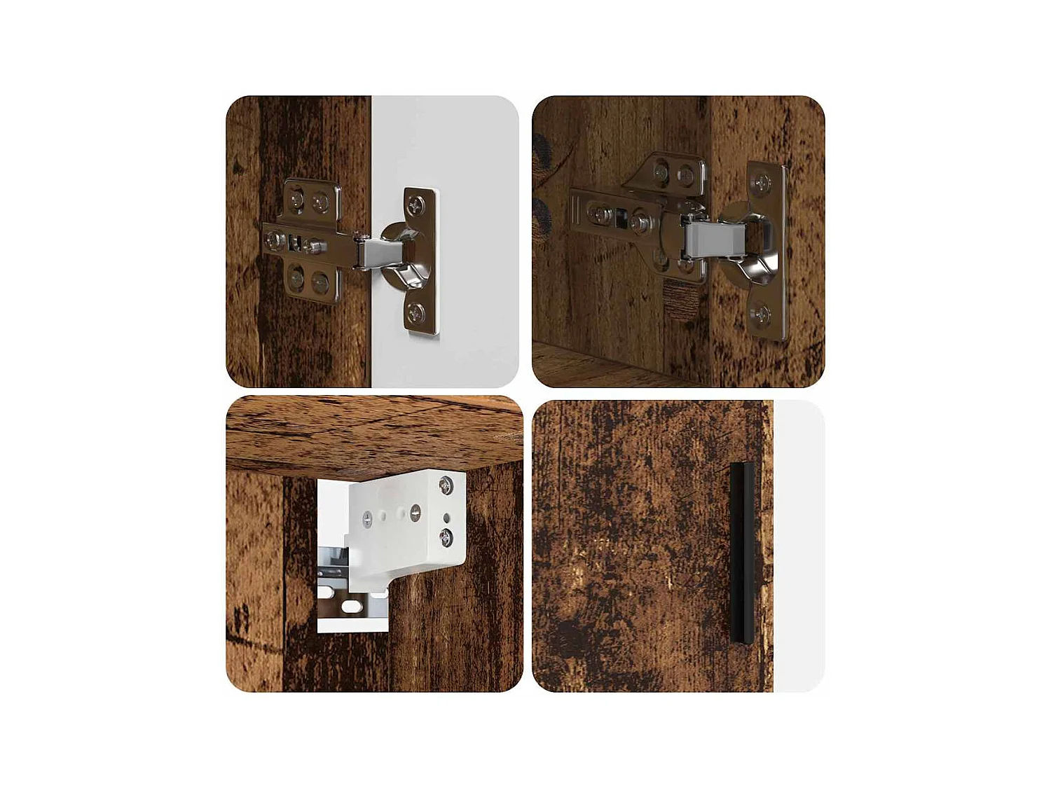 Ensemble de mobilier de salle de bain 4 pcs Bois ancien