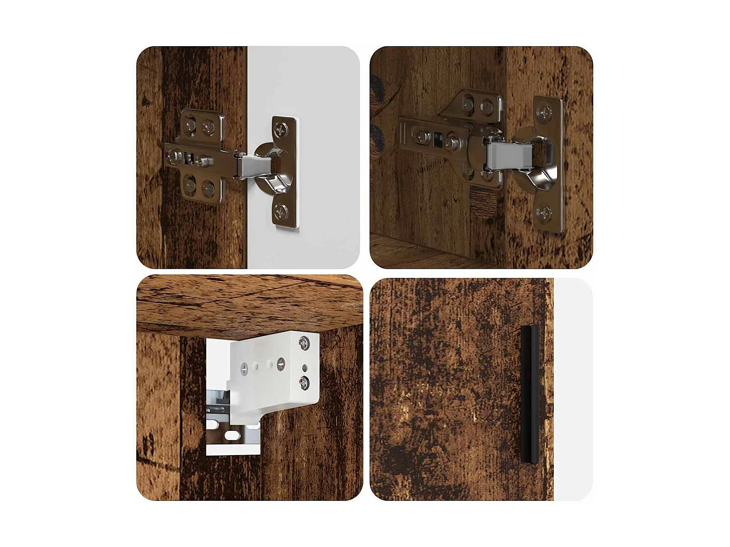 Ensemble de mobilier de salle de bain 4 pcs Bois ancien