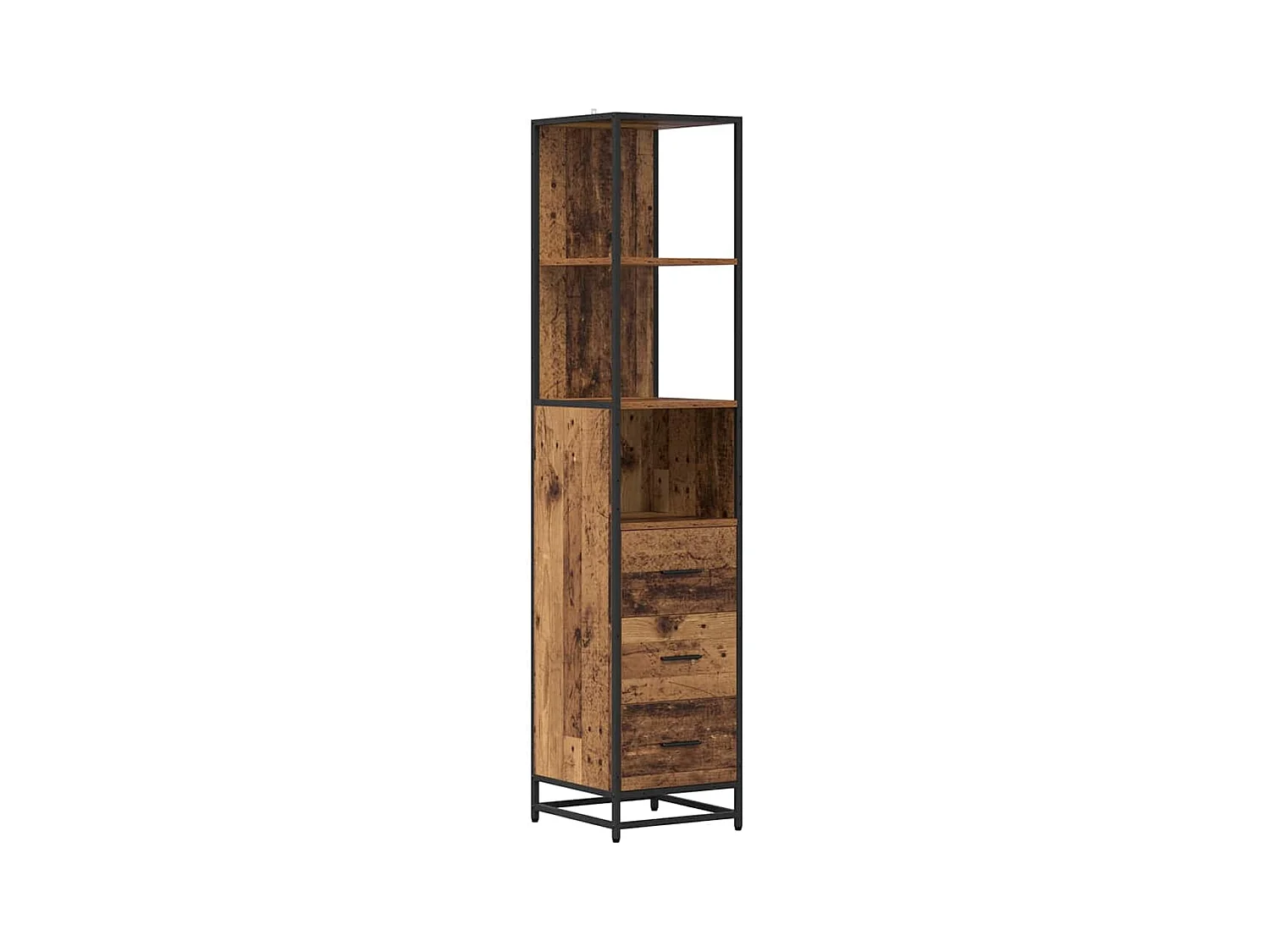 Mobile da bagno in legno antico 35 x 37,5 x 166 cm