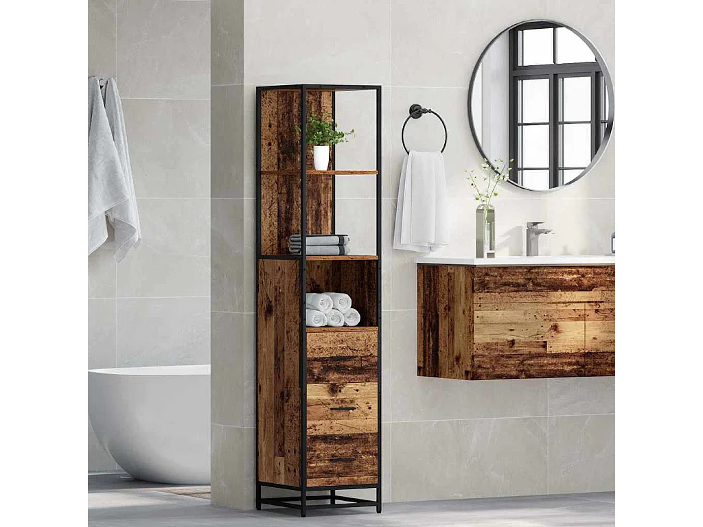 Mueble de baño Madera antigua 35 x 37,5 x 166 cm