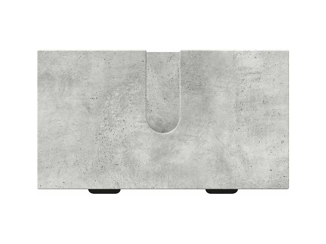 Ensemble de mobilier de salle de bain Plaid 2 pcs Gris béton