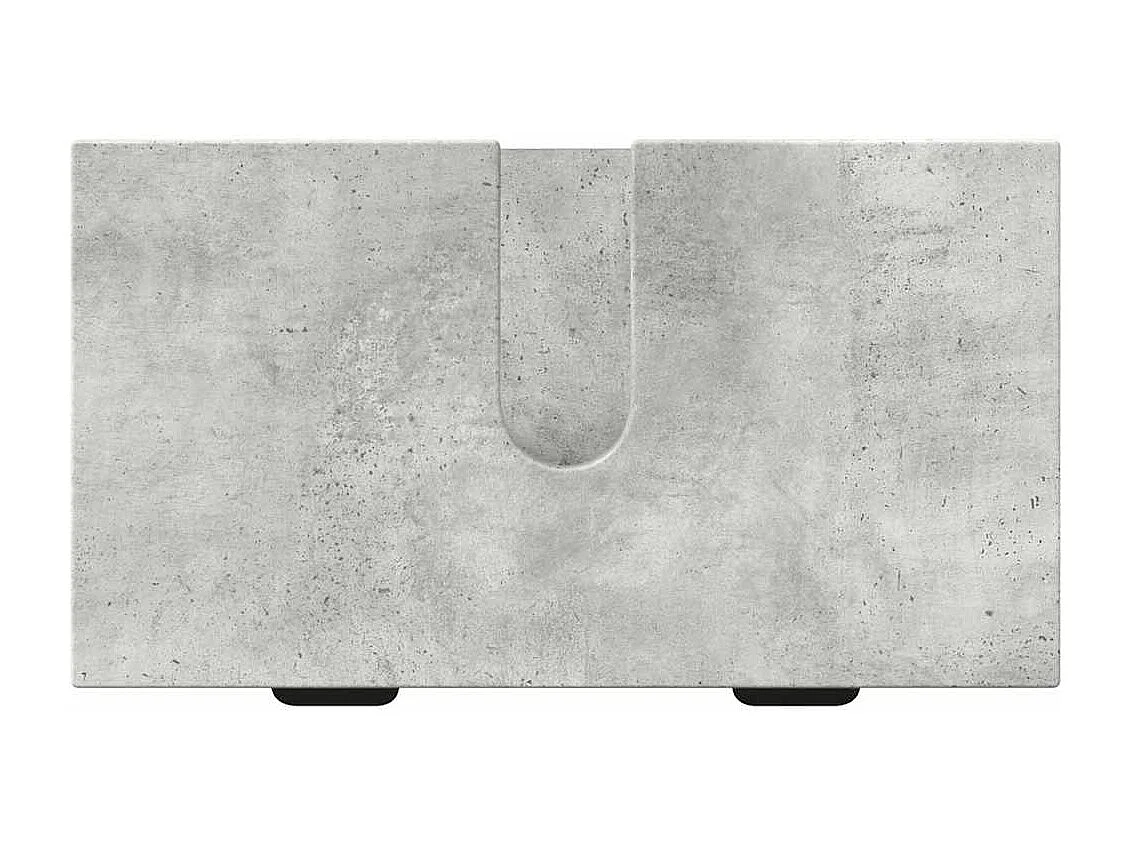 Set di mobili da bagno a quadri 2 pezzi grigio cemento