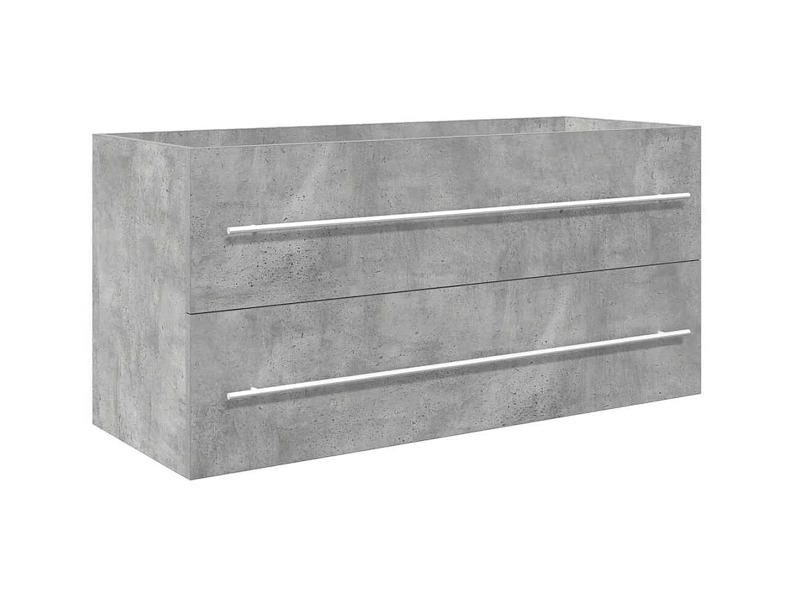 2-teiliges Badmöbel-Set Betongrau