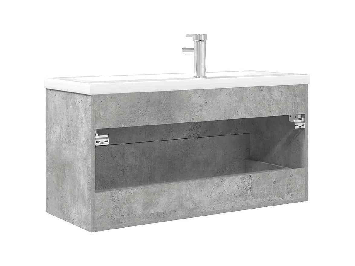 2-teiliges Badmöbel-Set Betongrau