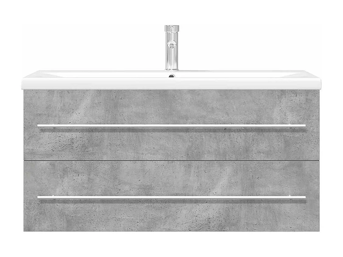 2-delige badkamermeubelset betongrijs