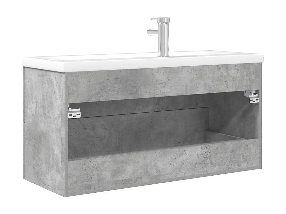 2-delige badkamermeubelset betongrijs