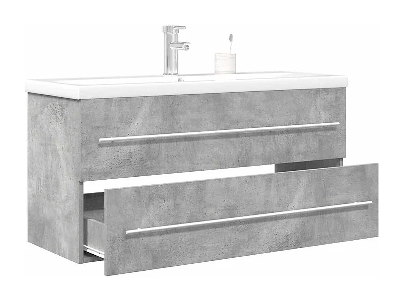 2-delige badkamermeubelset betongrijs