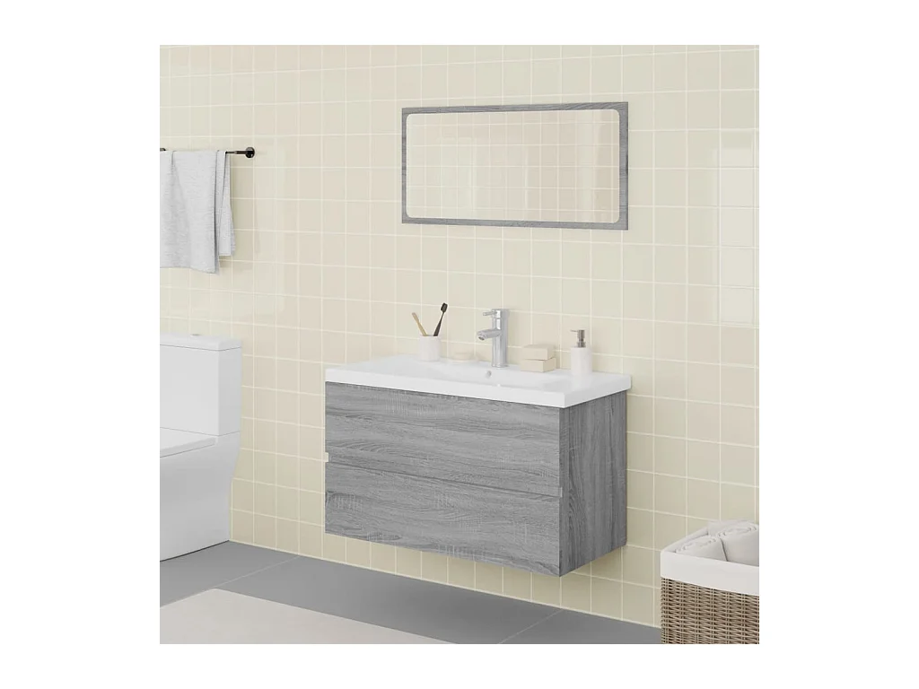 Mobili da bagno in legno ingegnerizzato Sonoma Gray