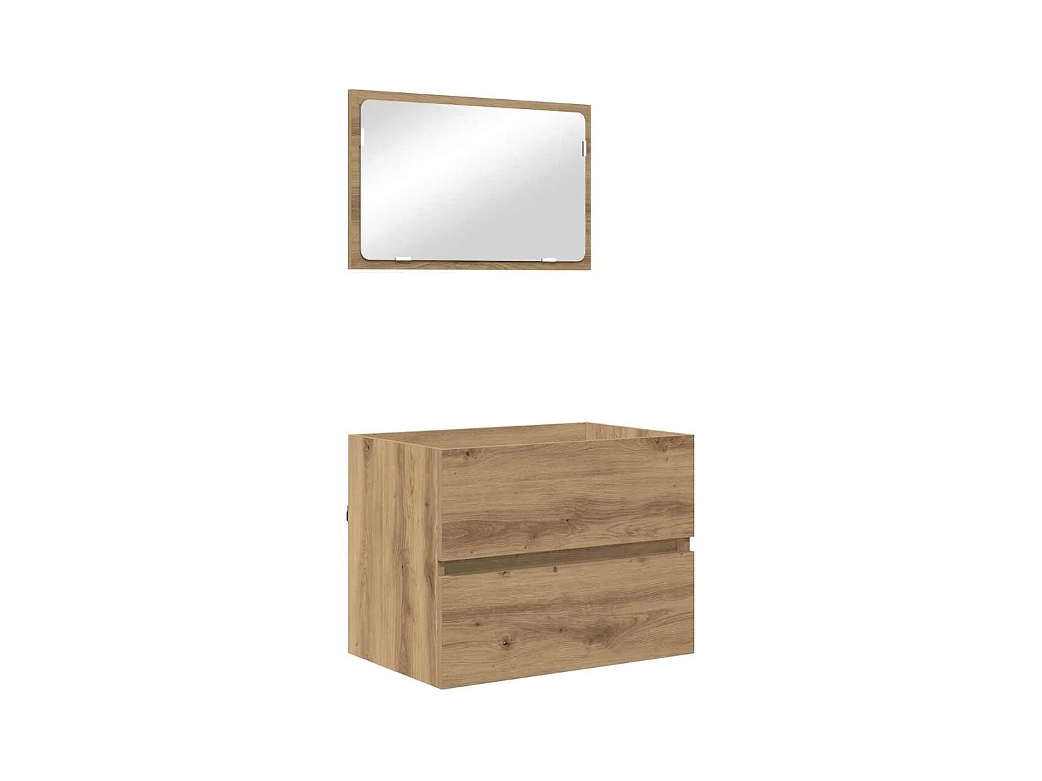 3-delige badkamermeubelset Zwarte eik