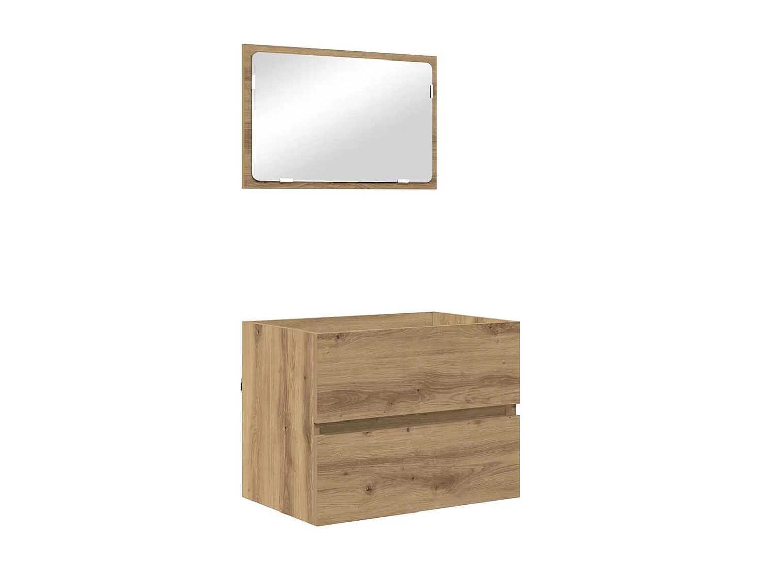 Ensemble de mobilier de salle de bain 3 pcs Chêne noir