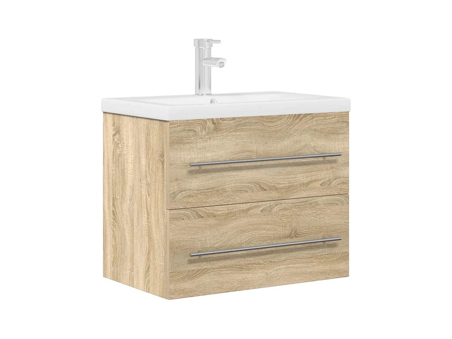 Ensemble de meubles de salle de bain 2 pcs chêne sonoma