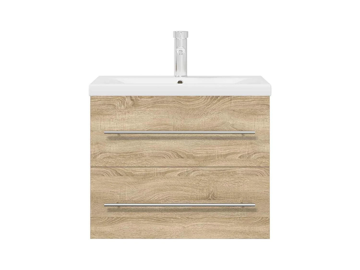 Ensemble de meubles de salle de bain 2 pcs chêne sonoma