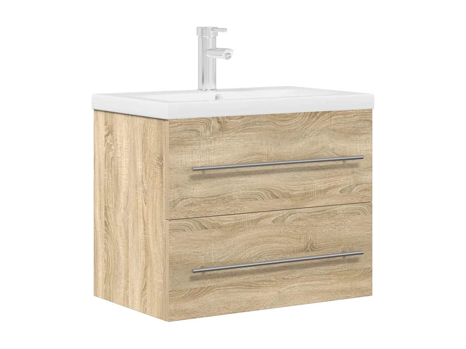 Ensemble de meubles de salle de bain 2 pcs chêne sonoma