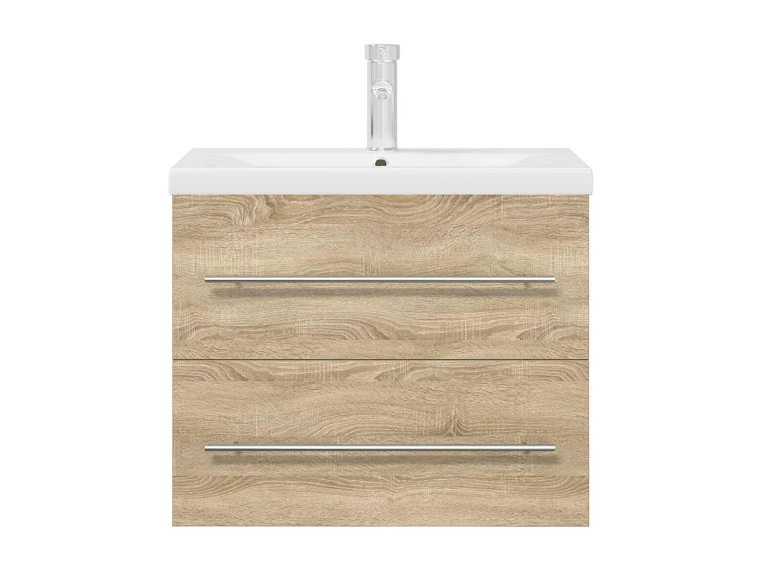 Ensemble de meubles de salle de bain 2 pcs chêne sonoma