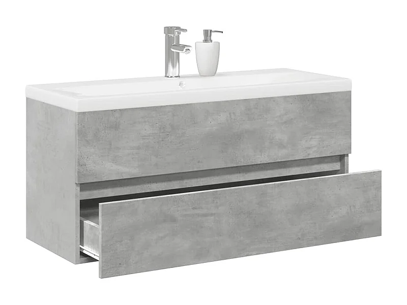 Conjunto de muebles de baño de 2 piezas gris hormigón